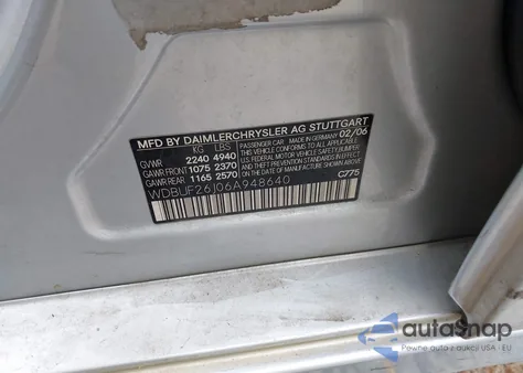 2006 Mercedes-Benz E-Class 3.2L Cdi from USA, damaged, VIN WDBUF26J06A948640